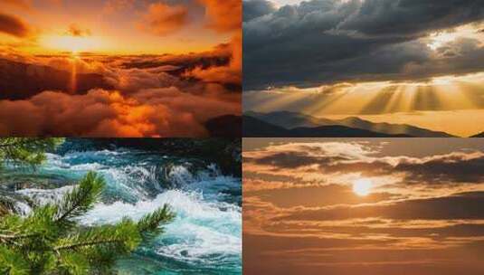 自然风景快剪转场唯美光影空镜高清在线视频素材下载