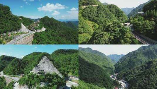 航拍湖北襄阳尧治河4A景区高清在线视频素材下载