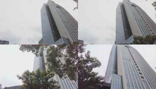 城市高楼大厦仰视特写空镜头高清在线视频素材下载