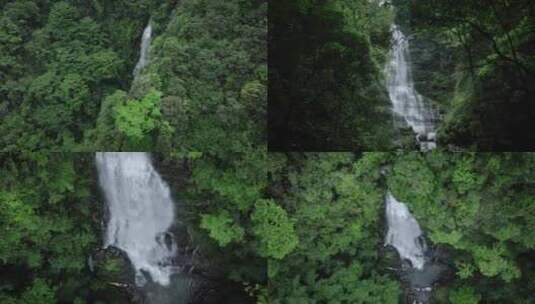 山谷瀑布水流带声音高清在线视频素材下载