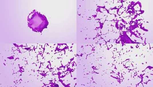 紫色油漆飞溅V2高清在线视频素材下载