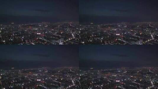 航拍城市夜晚万家灯火空镜头高清在线视频素材下载
