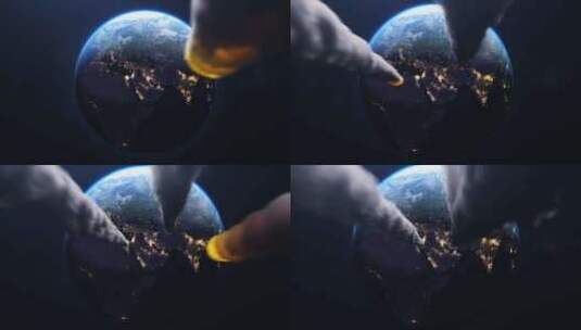 陨石飞向地球 撞击地球 小行星撞地球高清在线视频素材下载