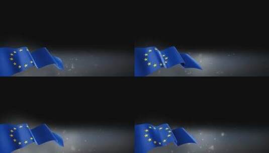 欧盟长旗高清在线视频素材下载