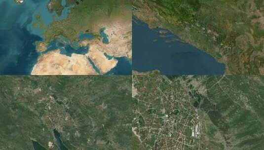 Bileća城市地图缩放（波斯尼亚和黑塞高清在线视频素材下载