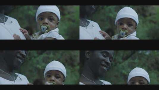 黑人婴儿参加洗礼仪式高清在线视频素材下载