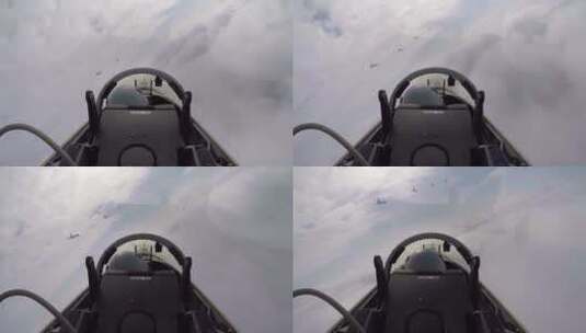 飞行编队在天空飞行高清在线视频素材下载