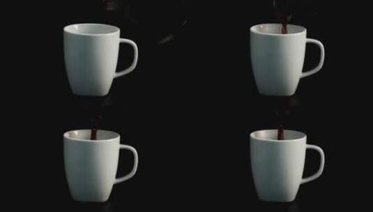 将咖啡倒进白色的杯子里高清在线视频素材下载