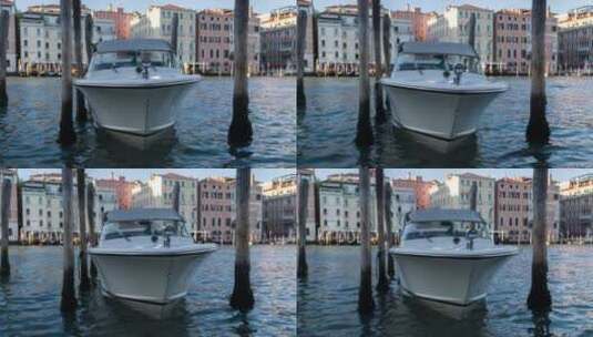 威尼斯海上的观光船高清在线视频素材下载