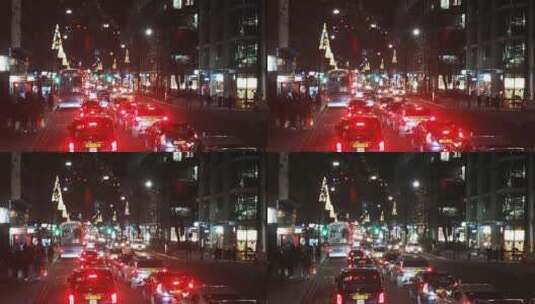 圣诞节期间伦敦街道高清在线视频素材下载