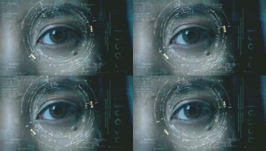 生物特征视网膜识别高清在线视频素材下载