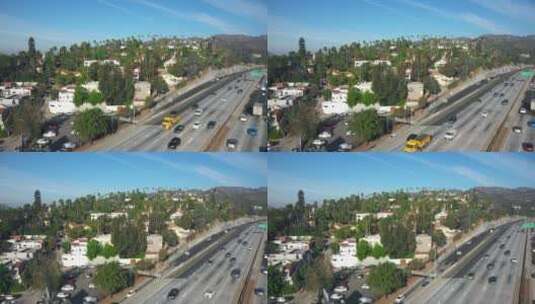 高速公路上的空中平移高清在线视频素材下载