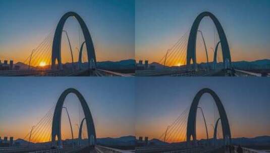 中国 北京 首钢大桥高清在线视频素材下载