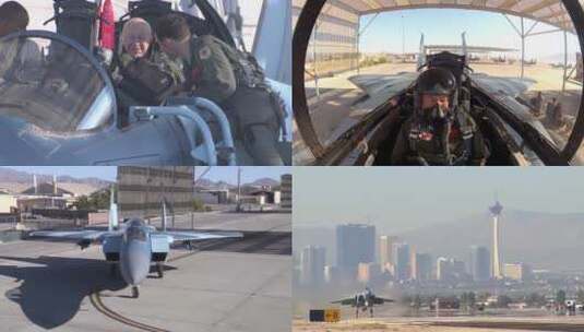 飞行员驾驶超音速喷气式飞机高清在线视频素材下载
