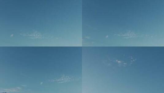 蓝天里淡淡的白云视频蓝天背景天空高清在线视频素材下载