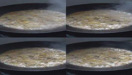 锅里水煮鸡炒鸡4k美食视频高清在线视频素材下载