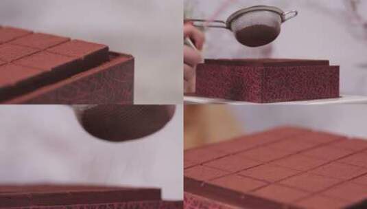 【镜头合集】裱花蛋糕巧克力蛋糕西点师高清在线视频素材下载