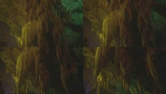 喀斯特地貌充水溶洞钟乳石LOG高清在线视频素材下载