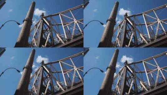桥旁的烟囱高清在线视频素材下载