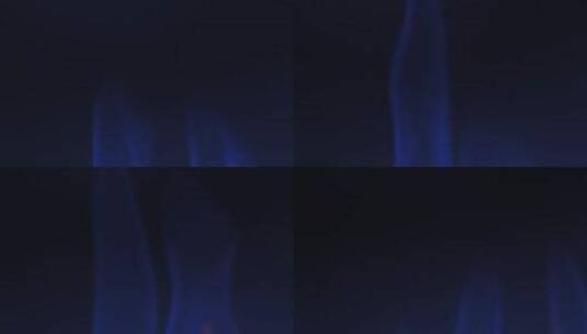 暗色背景下的蓝色火焰高清在线视频素材下载