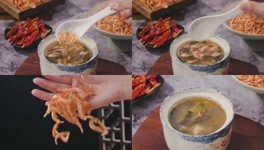 紫菜虾米汤高清在线视频素材下载