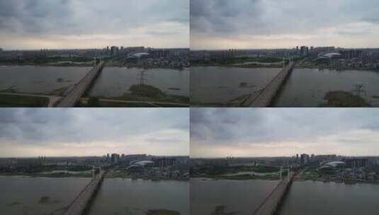 鄱阳湖城大桥高清在线视频素材下载