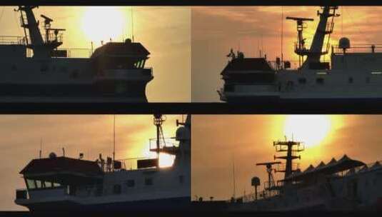 航拍 车拍 地面 大海 轮船 汽车高清在线视频素材下载