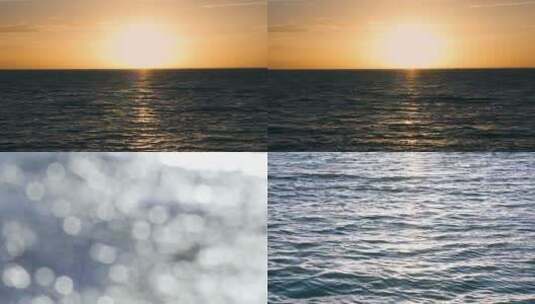 波光粼粼的水面 黄昏唯美水面空镜高清在线视频素材下载