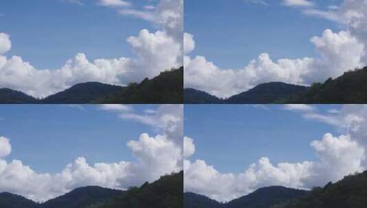 山中的蓝天白云4K分辨率实拍空境高清在线视频素材下载