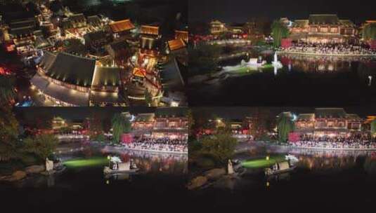 河南省洛阳市洛邑古城航拍视频素材高清在线视频素材下载