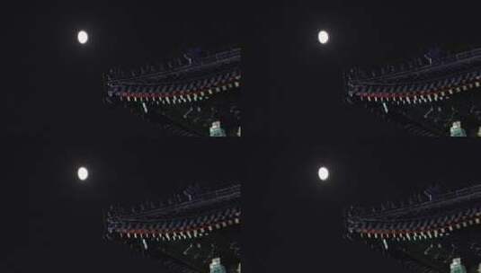 天坛月亮高清在线视频素材下载