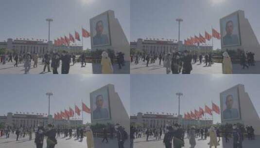 天安门红旗 红旗飘扬 新中国高清在线视频素材下载