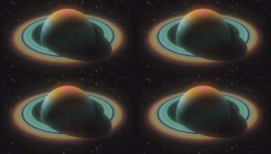 旋转的土星高清在线视频素材下载
