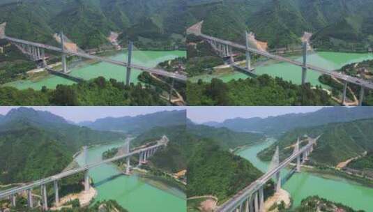 贵州铜怀高速    锦江特大桥  航拍   合集高清在线视频素材下载