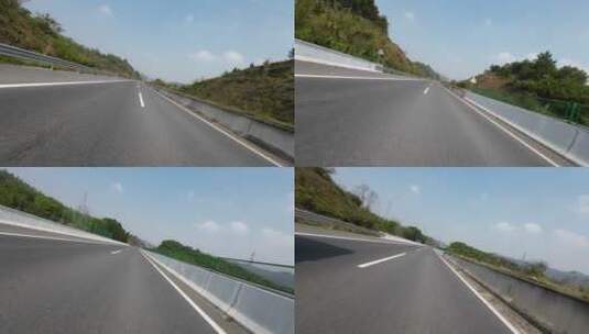运动感汽车行驶高速公路第一视角高清在线视频素材下载