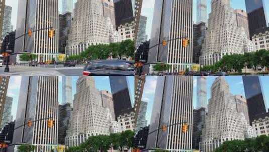 摩天大楼的相机倾斜视图高清在线视频素材下载