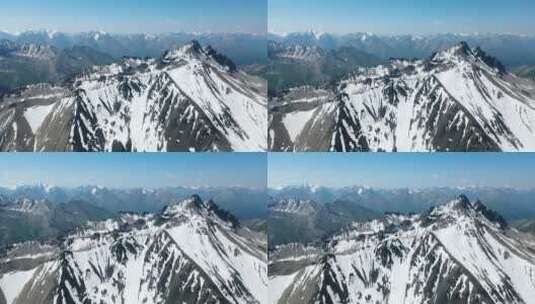 山脉雪山航拍祖国大好河山群山风景自然风光高清在线视频素材下载