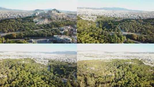 航拍雅典城市风光高清在线视频素材下载