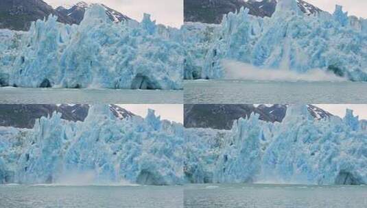 冰川崩解与全球变暖高清在线视频素材下载