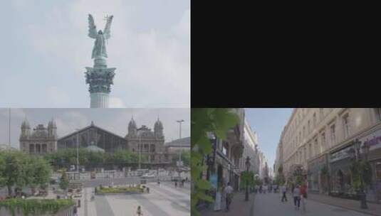 匈牙利布达佩斯英雄广场 游客Li高清在线视频素材下载