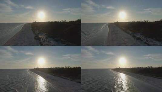 黄昏的萨尼贝尔海滩高清在线视频素材下载