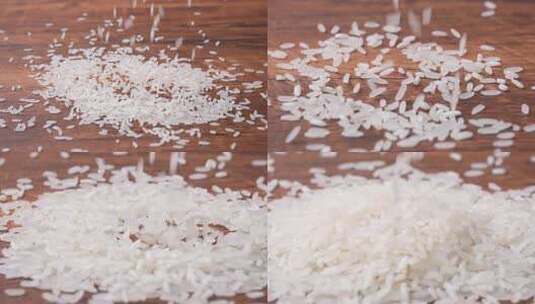 米生米大米稻米家常米素材高清在线视频素材下载