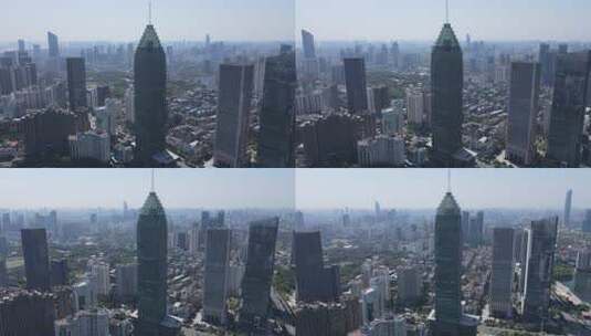 湖北武汉城市风光高楼建筑航拍高清在线视频素材下载
