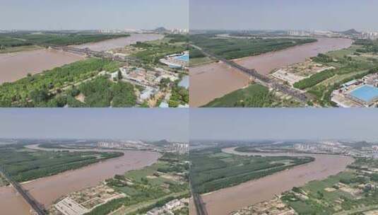 济南百里黄河风景区高清在线视频素材下载