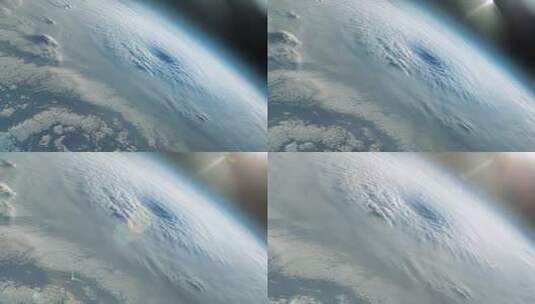 太空俯瞰台风风暴风眼高清在线视频素材下载