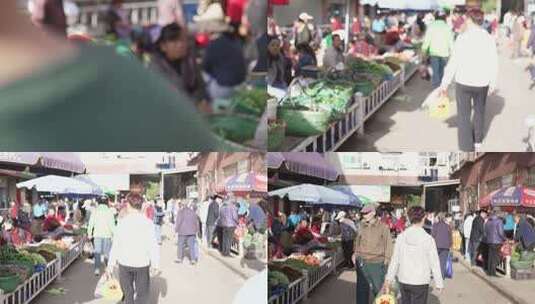 芜湖清晨农贸市场高清在线视频素材下载