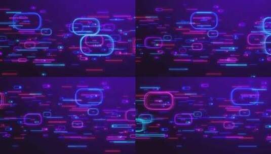 霓虹发光图形背景循环动画高清在线视频素材下载