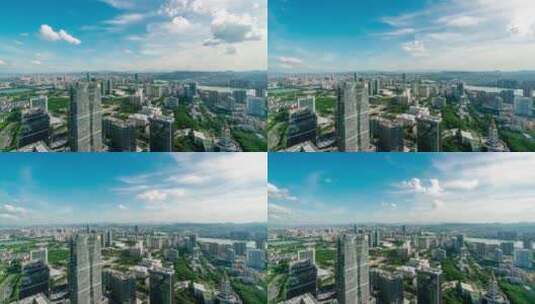 【4K超清】佳兆业60楼望华贸方向蓝天白云高清在线视频素材下载