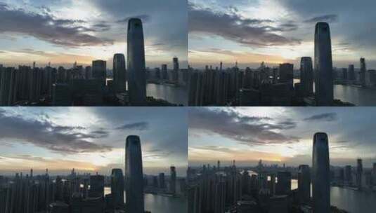 中国广东省广州市金融城琶洲新村高清在线视频素材下载