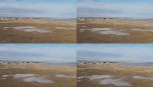 青海湖高原天空牦牛群大远景高清在线视频素材下载